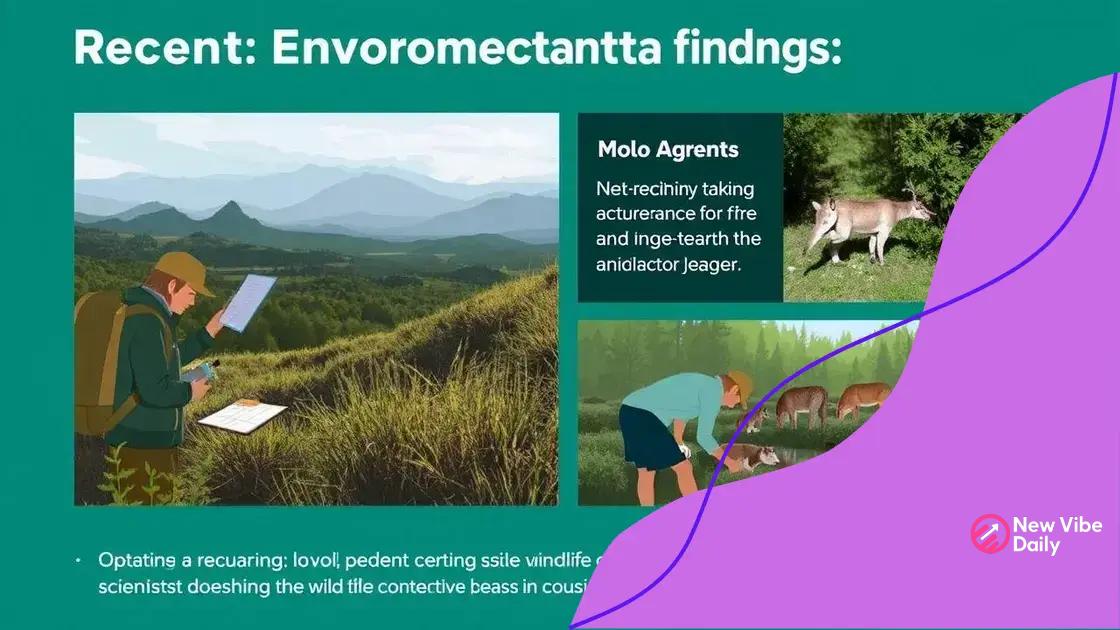 Recent findings in environmental science