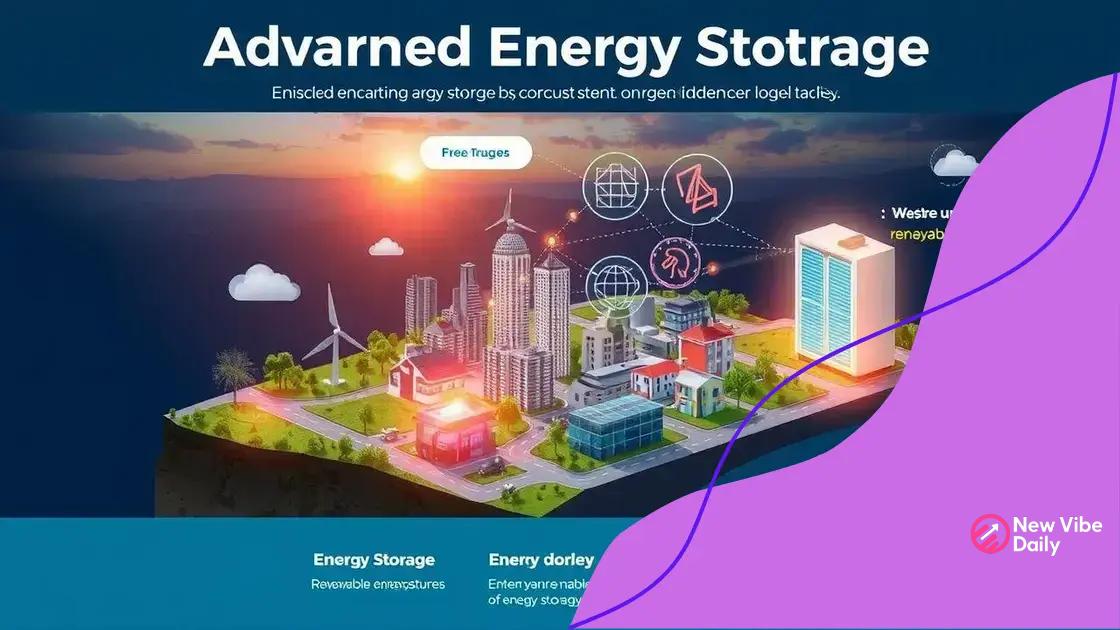 Benefits of advanced energy storage