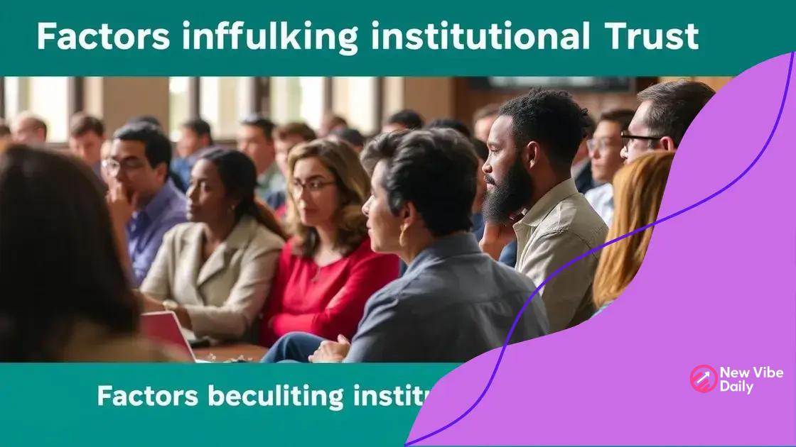 Factors influencing institutional trust